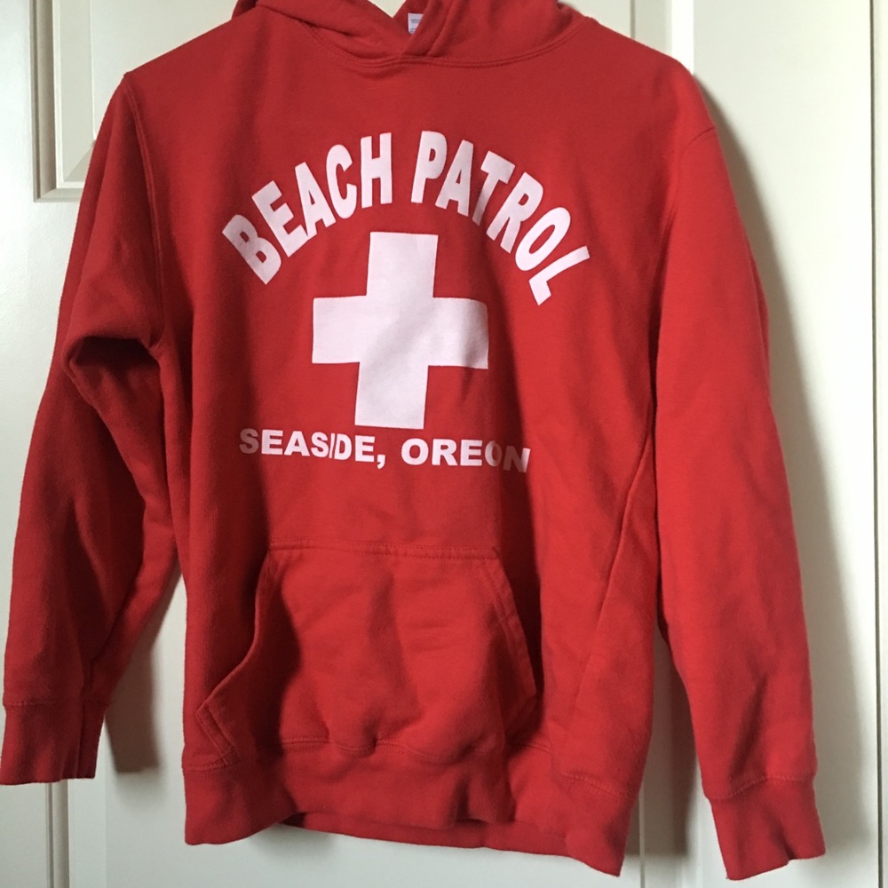 red hoodie